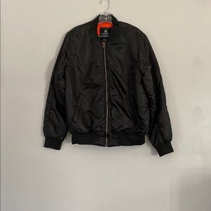 South Pole Black Jacket with Vibrant Orange Interior
